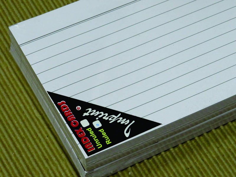 IMPRINT'S Ruled Flash Cards/Index Cards,White Card Stock,4" x 6" Inches, 100 Cards in This Pack - Image 5