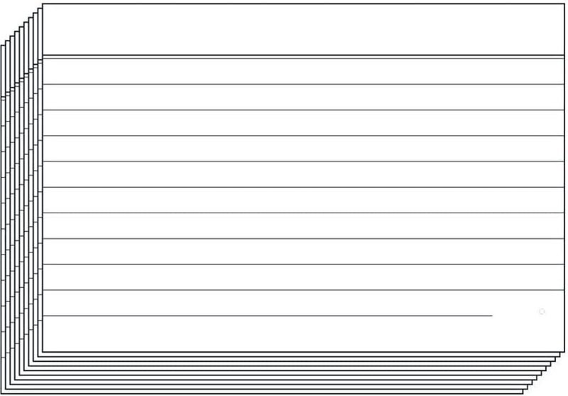 IMPRINT'S Ruled Flash Cards/Index Cards,White Card Stock,4" x 6" Inches, 100 Cards in This Pack - Image 1