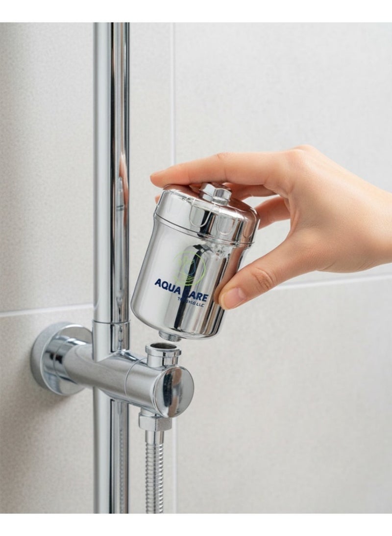 Aquacare Aqua Care Universal Shower Filter with Multi Stage Filtration for Hard Water and Chlorine Reduction - Image 3