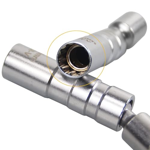 UTMALL 2pcs 12pt Magnetic Thin Wall Universal Joint Spark Plug Socket Removal Installer Tool 14mm 16mm - Image 4