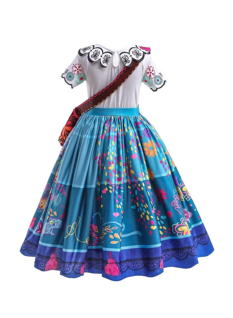 Encanto Girls Princess Mirabelle Costume Dress with Bag Girls Costume from Encanto Animation - Image 4