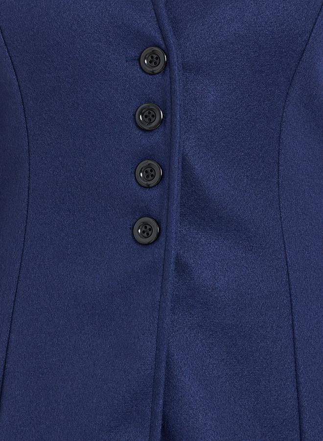 Take Two Women Navy Blue Fitted Long Sleeve Jacket - Image 4