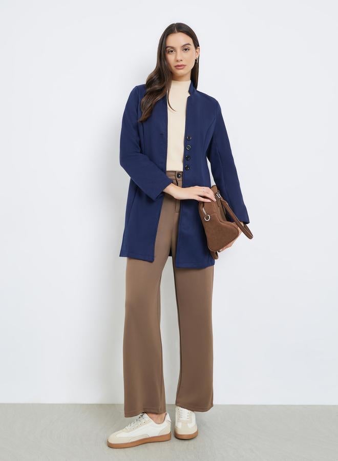 Take Two Women Navy Blue Fitted Long Sleeve Jacket - Image 2