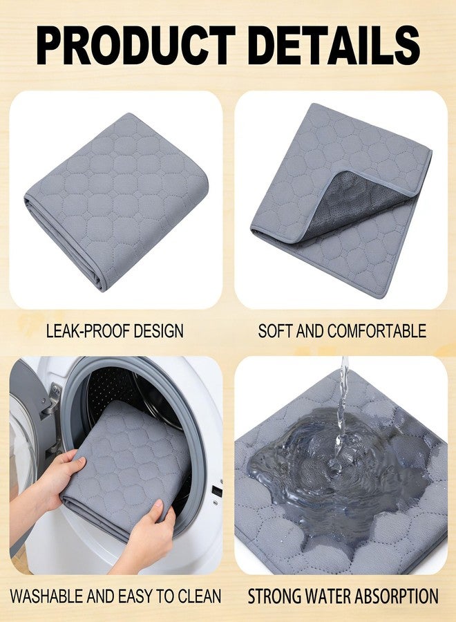 OQUQO Oxford Fabric Whelping Box for Dogs, Black Square Playpen, with Washable Pee Pads, Collapsible Bowl, Suction Cups, Puppy Care Kit for Medium Small Dogs (Gray47.2x47.2x23.6) - Image 5
