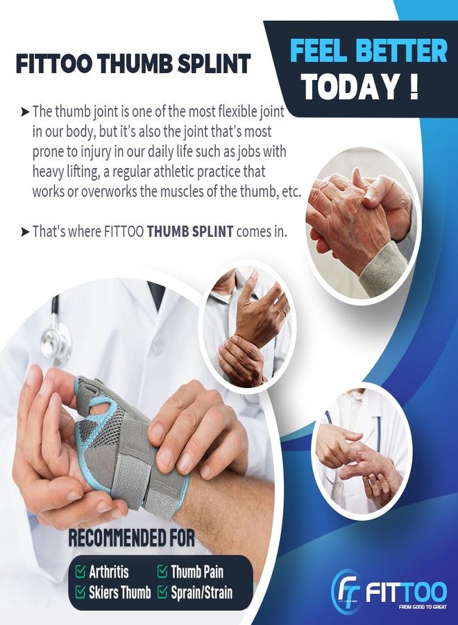 FITTOO Thumb & Wrist Brace for Men and Women -CMC Thumb Brace Spica Splint for Pain Relief, Tendonitis - Image 2