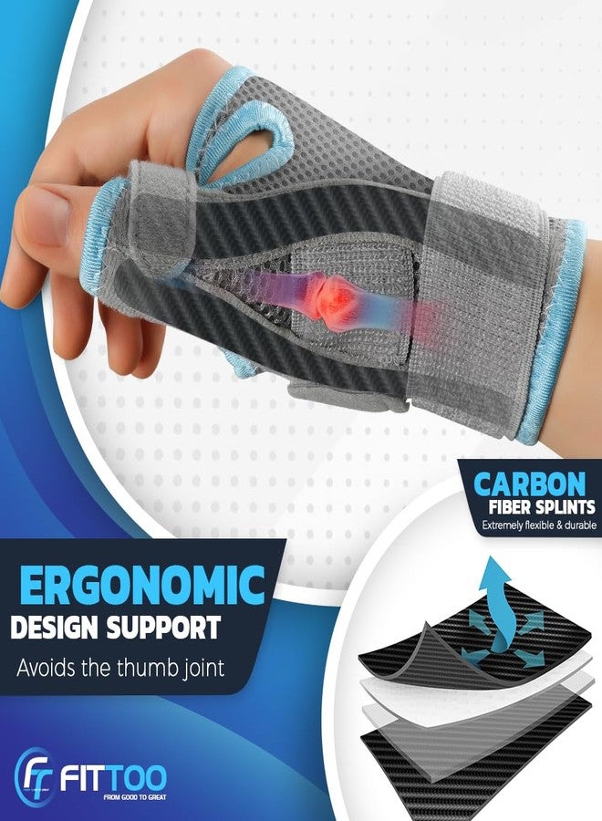 FITTOO Thumb & Wrist Brace for Men and Women -CMC Thumb Brace Spica Splint for Pain Relief, Tendonitis - Image 4