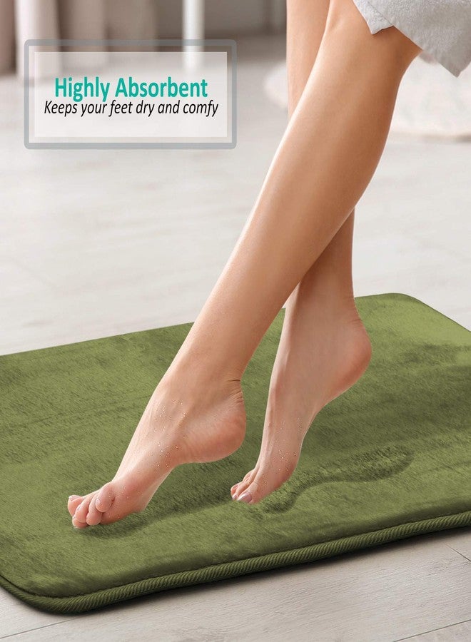 Clara Clark Bathroom Rugs, Ultra Soft Plush Bath Mat for Bathroom, Non-Slip, Velvet Memory Foam Bath Rugs, 20 x 32, Solid Sage Green - Image 4