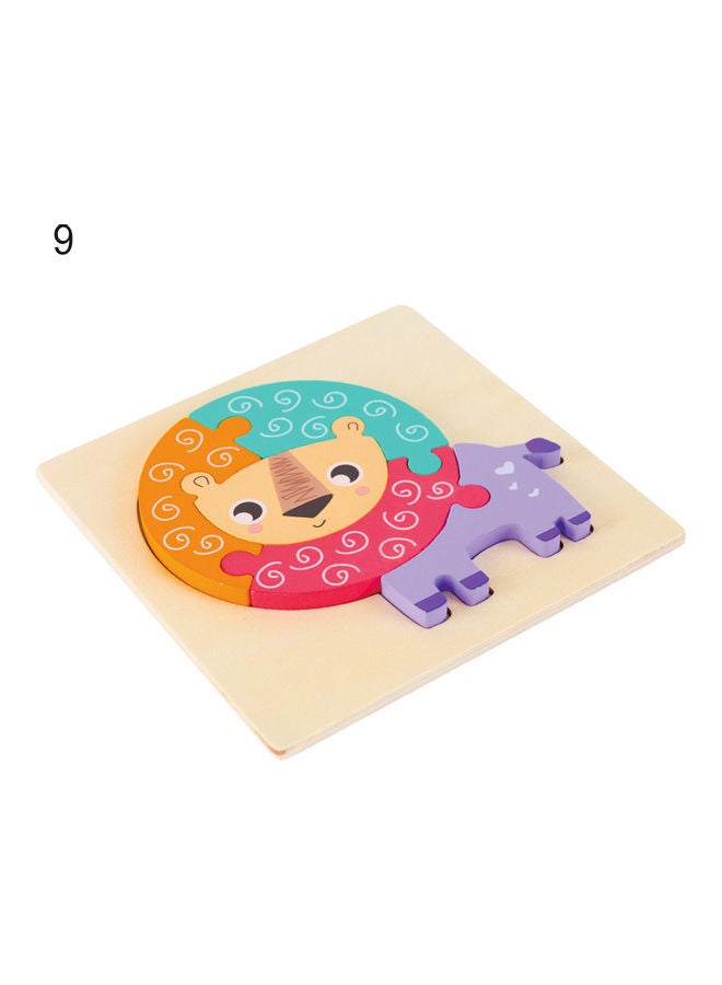 NIBEMINENT Wooden Lion Pattern Jigsaw Puzzle Set
