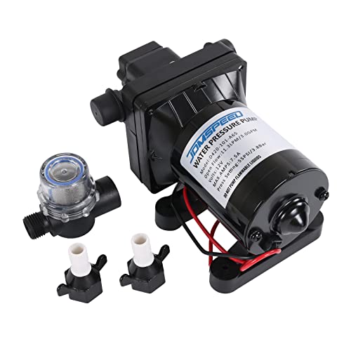 DICMIC 3.0 GPM 12V 55 PSI Revolution Water Pump Compatible with Camper, RV, Shower, Sprayer Replace# 4008-101-A65, 4008-101-E65 - Image 1