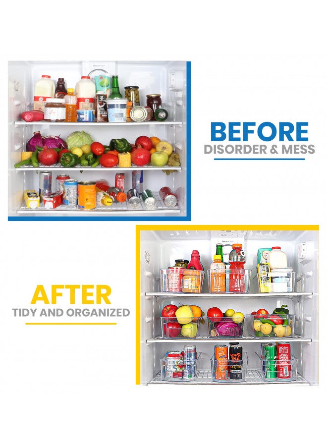 Utopia Home - Fridge Organizer Bins - Set of 8 Refrigerator Organizing Bins - Pantry Organizers and Storage - Stackable Clear Storage Bins For Home & Kitchen Pantry Organization and Storage - Image 3