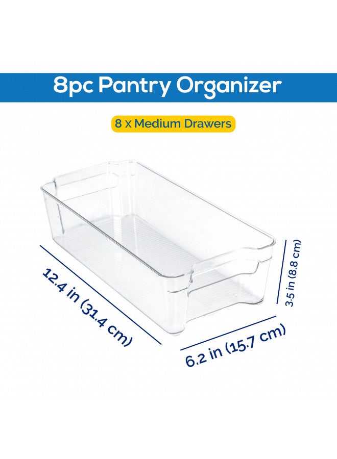 Utopia Home - Fridge Organizer Bins - Set of 8 Refrigerator Organizing Bins - Pantry Organizers and Storage - Stackable Clear Storage Bins For Home & Kitchen Pantry Organization and Storage - Image 2