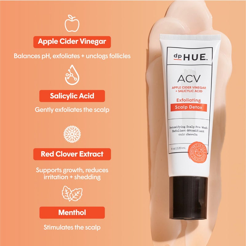 dpHUE ACV Exfoliating Scalp Detox - 4 oz - Helps Reduce Shedding & Promote Healthy Hair Growth - With Salicylic Acid & Niacinamide - No Added Fragrance - Vegan & Color Safe - Image 2