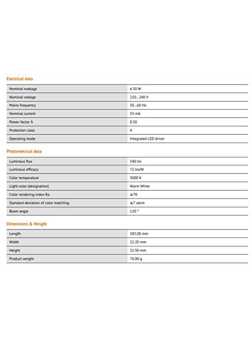 OSRAM Ledvance Led Value 6.5W 2Ft Batten Warm White - Image 5