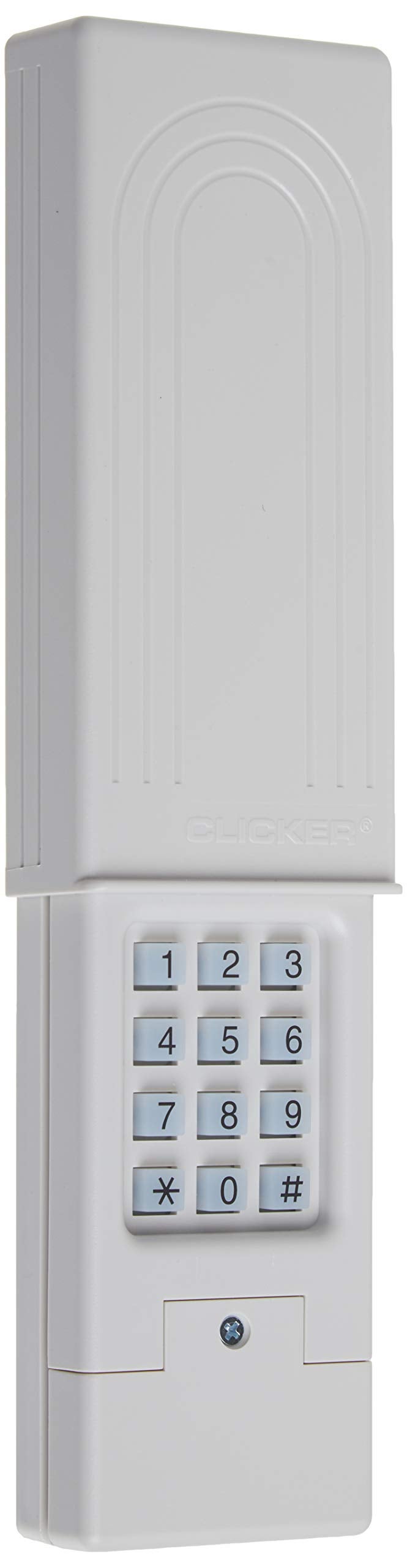 CHAMBERLAIN Clicker Keyless Entry KLIK2U-P2, Works with Chamberlain, LiftMaster, Craftsman, Genie and More, Security +2.0 Compatible Garage Door Opener Keypad, White - Image 1