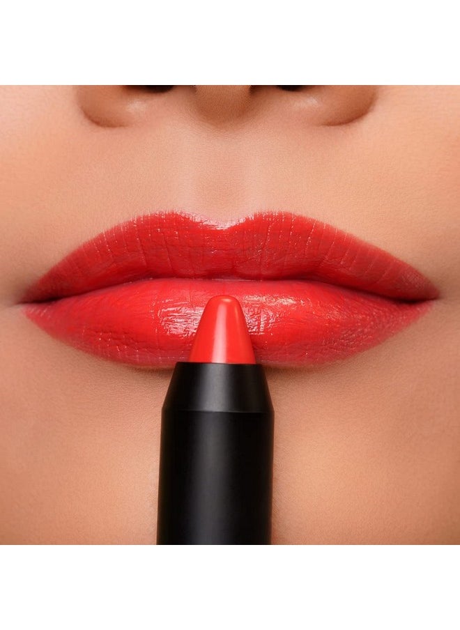 Oulac Coral Red Lipstick - Moisturising Lipstick Tinted Lip Balm For Dry Lips | Vibrant Bright Red Lip Crayon & Blush - Lip Colour And Cheeks Makeup | 2.48G, Bloom Bloom (03)  - Image 5
