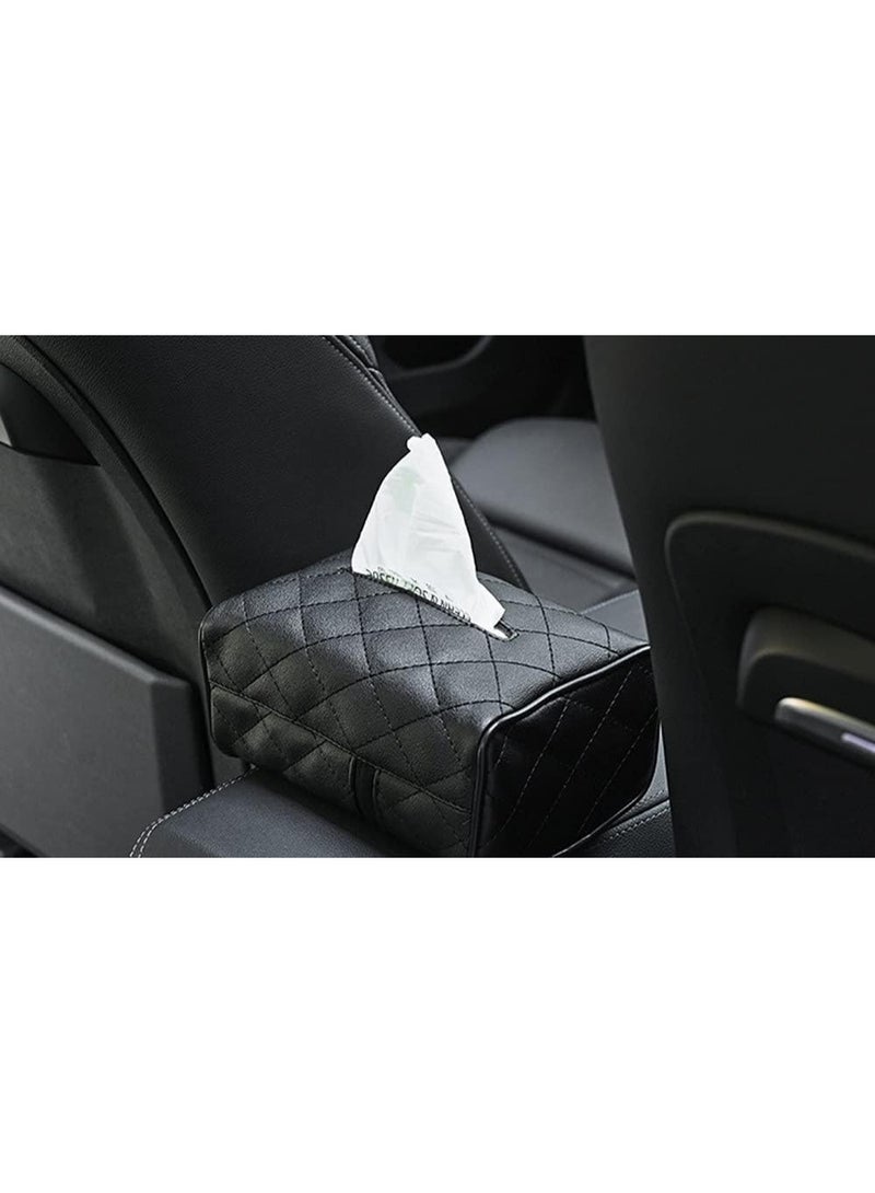 Creative Car Chair Back Tissue Case – Leather Holder for Easy Access, Car Interior Accessory - Image 3