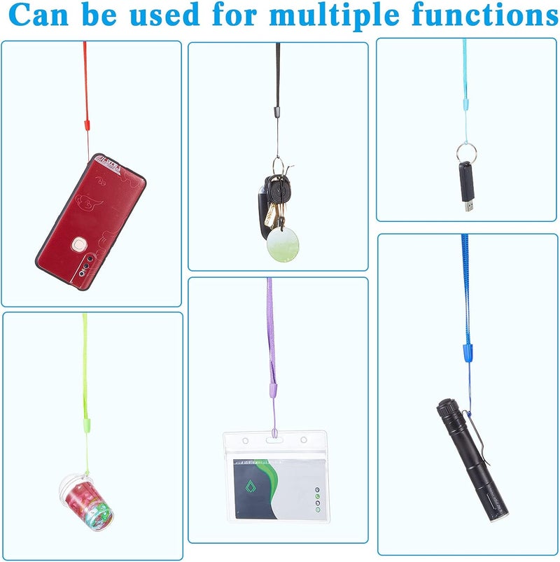 Shappy 100 Pcs Hand Wrist Strap Lanyard 7inch Nylon String for USB Flash Drive Cell Phone Camera Keychain ID Badge HolderMulticolor - Image 5