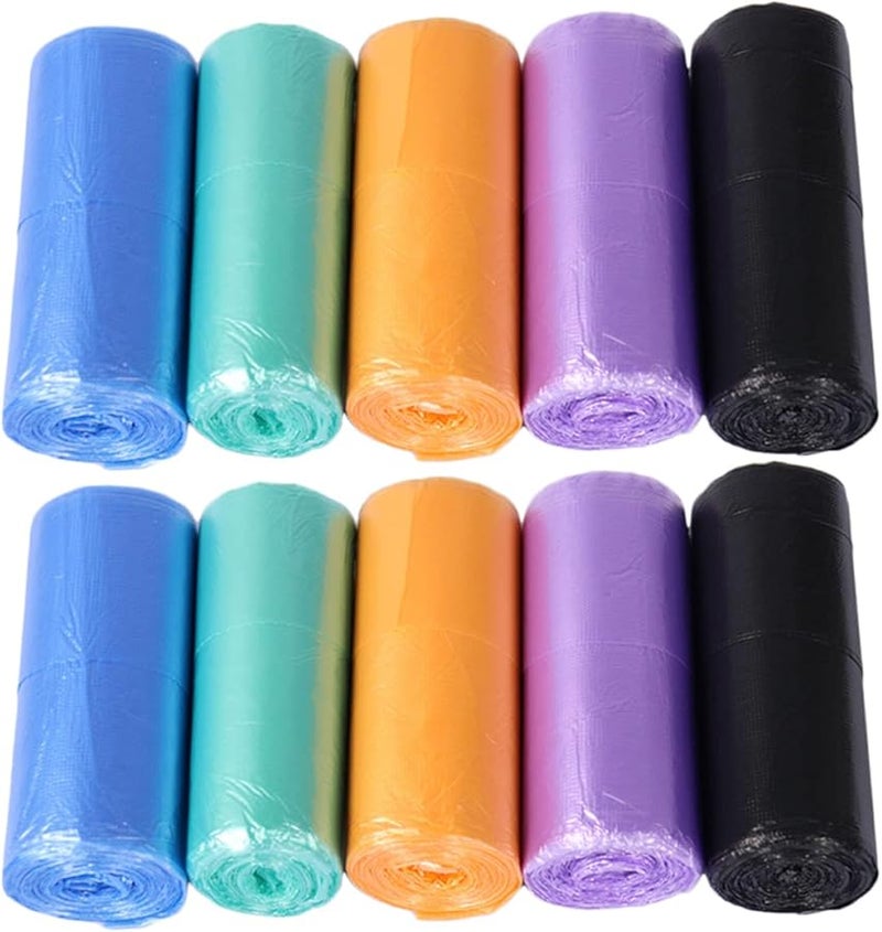 أكياس القمامة السميكة عند نقطة الكسر 200 قطعة ألوان متنوعة بفوهة مسطحة لأكياس النفايات - Image 2