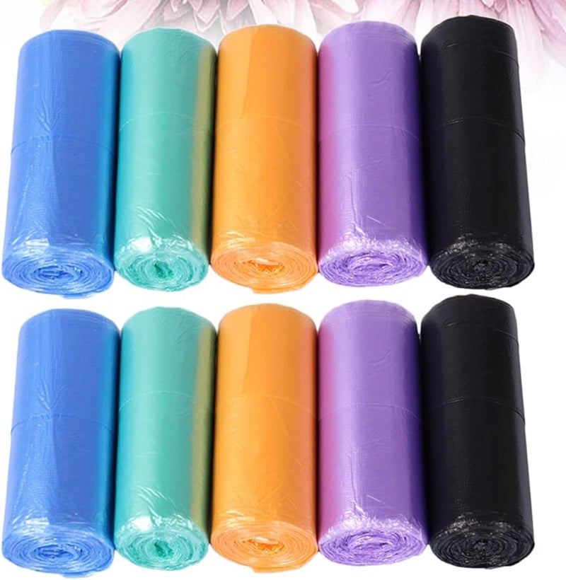 أكياس القمامة السميكة عند نقطة الكسر 200 قطعة ألوان متنوعة بفوهة مسطحة لأكياس النفايات - Image 5