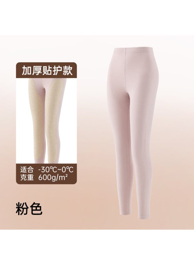 600g Extreme Cold-resistant Thermal Pants Women's Winter Fleece-lined Thickened Antibacterial Large Patch Protection Double-layer Heating Long Pants Men's Thermal Underwear