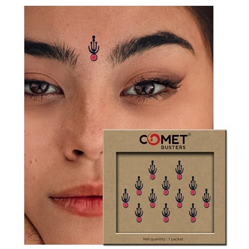 Comet Busters Traditional Maroon and Black Bindi (BV899) - Image 4