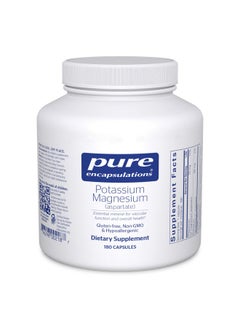 Pure Encapsulations Potassium Magnesium (Aspartate) ; Supplement To Support Heart Muscular Bone And Nerve Health* ; 180 Capsules  - Image 1