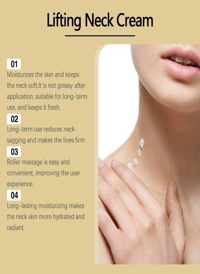 gcdat Firming Neck Cream with Roller, Moisturizing, Anti-Aging Neck Cream, Reduces Wrinkles and Fine Lines, Tightening and Lifting Lotions Skin Care for All Skin Types - Image 2