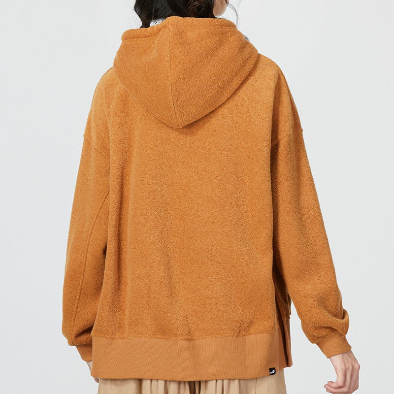 PUMA (WMNS) PUMA Winterized Hoodie 'Brown' - Image 3
