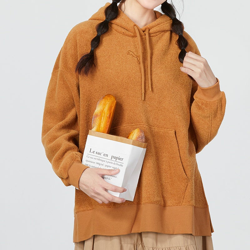 PUMA (WMNS) PUMA Winterized Hoodie 'Brown' - Image 2