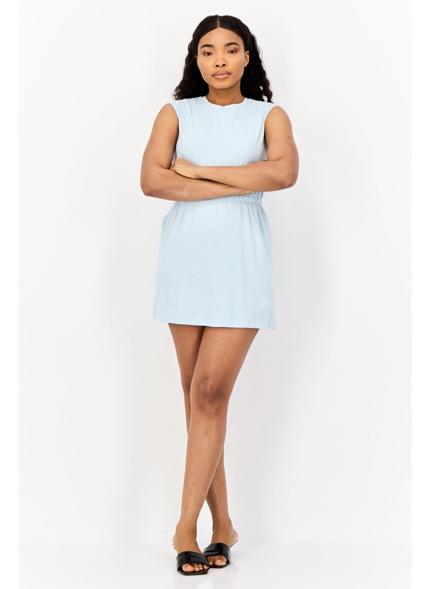 ONLY Women Plain Mini Dress, Light Blue  - Image 1