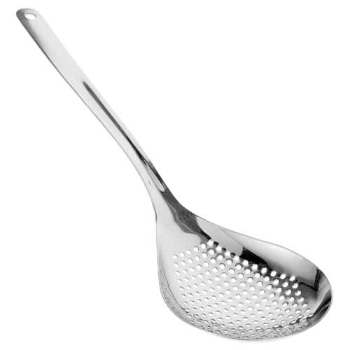 DOITOOL Stainless Steel Slotted Spoon - Heavy Duty Skimmer for Cooking Frying and Oil Straining Ideal Kitchen Utensil for Home and Restaurant Use - Image 1