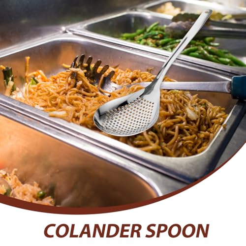 DOITOOL Stainless Steel Slotted Spoon - Heavy Duty Skimmer for Cooking Frying and Oil Straining Ideal Kitchen Utensil for Home and Restaurant Use - Image 3