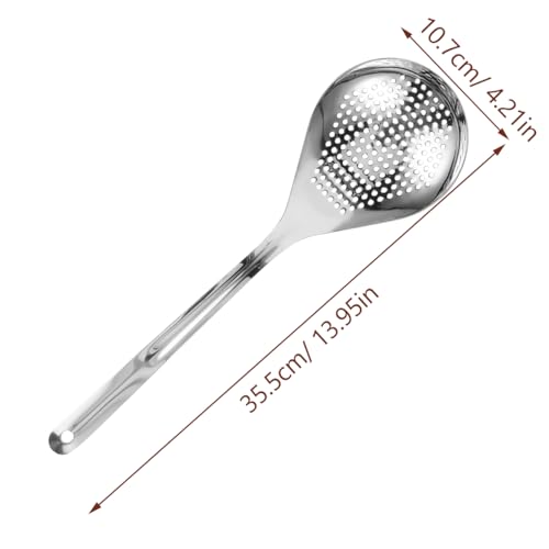 DOITOOL Stainless Steel Slotted Spoon - Heavy Duty Skimmer for Cooking Frying and Oil Straining Ideal Kitchen Utensil for Home and Restaurant Use - Image 5