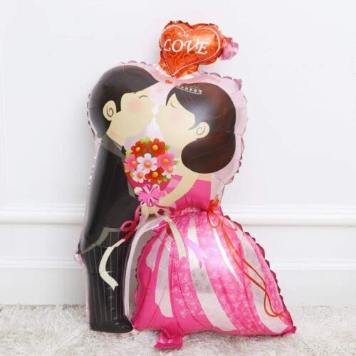 Krisah Wedding Venue, Engagement, Hearts Foil with Kissing Couple Balloon Pack of 2 - Image 4