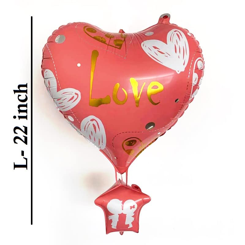 Krisah Wedding Venue, Engagement, Hearts Foil with Kissing Couple Balloon Pack of 2 - Image 3