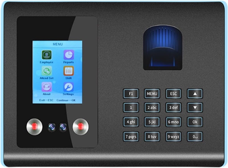 نظام بصمة الأصابع لحضور الموظفين مع التعرف على الوجه وشاشة TFT LCD ومنفذ USB - Image 1