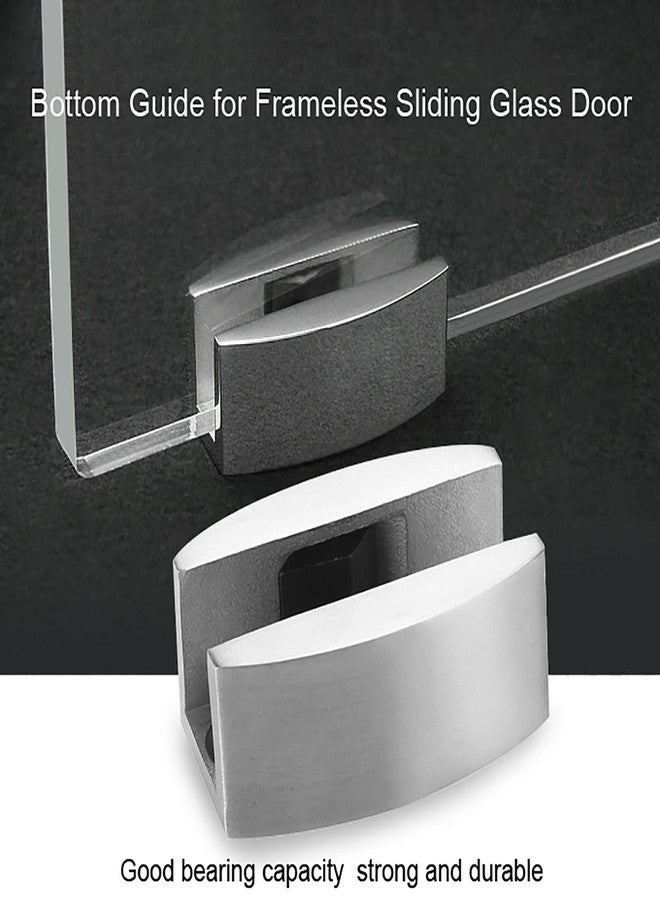 Nikou Bottom Guide for Sliding Shower Door, 304 Stainless Steel Bottom Guides for 8mm-14mm Shower Glass Door, Shower Door Replacement Parts - Image 2
