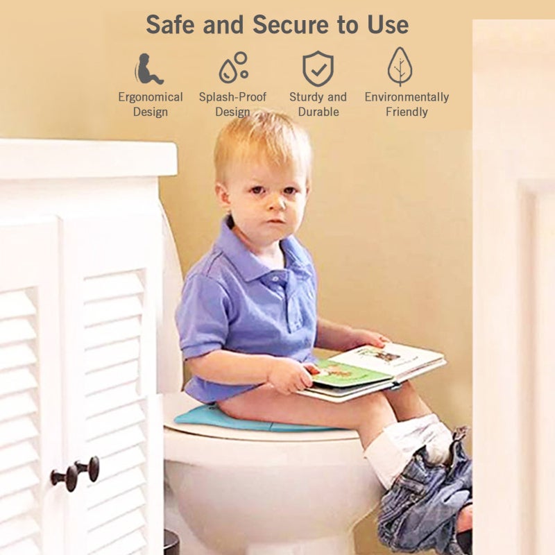 Portable Potty Seat: Foldable Ergonomic Design, Premium BPA-Free ABS Material - Splash-Proof & Non-Slip, Compact Size for Toddler Travel, Home Use & On-the-Go - Image 4