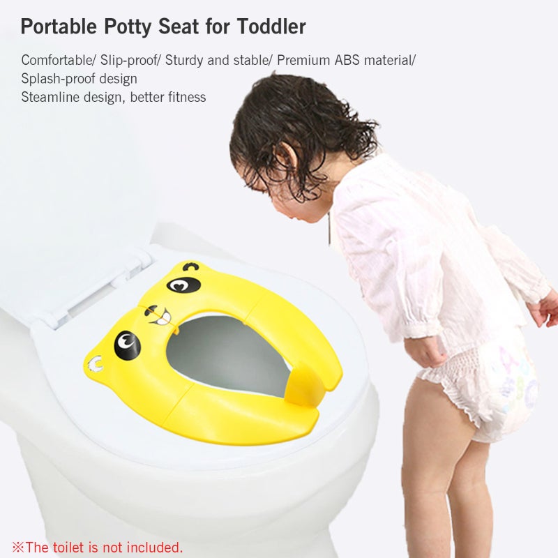 Portable Potty Seat: Foldable Ergonomic Design, Premium BPA-Free ABS Material - Splash-Proof & Non-Slip, Compact Size for Toddler Travel, Home Use & On-the-Go - Image 3