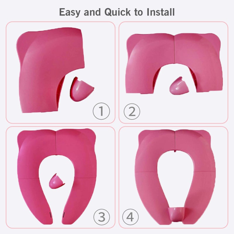 Portable Potty Seat: Foldable Ergonomic Design, Premium BPA-Free ABS Material - Splash-Proof & Non-Slip, Compact Size for Toddler Travel, Home Use & On-the-Go - Image 5