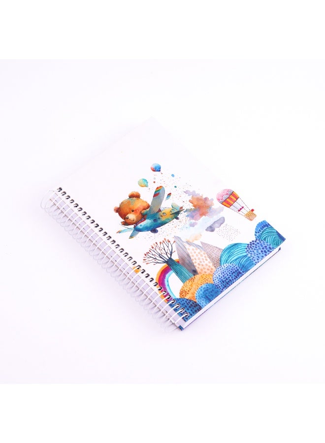 Borg El Arab Printed A5 Sketchbook Wirebound 100 Sheets - Image 1