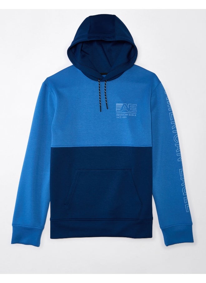 American Eagle - سترة بقلنسوة Good Vibes Colorblock من AE 24/7 - Image 1