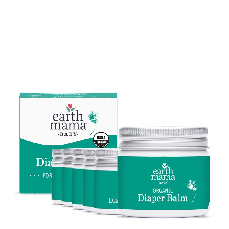 Earth Mama Organic Diaper Balm 2-Ounce | Diaper Cream for Baby | EWG Verified, Petroleum & Artificial Fragrance-Free with Calendula for Sensitive Skin (6-Pack) - Image 1