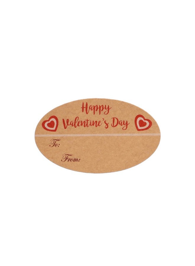 Cualfec Valentine's Day to and from Stickers Valentine's Heart Stickers 1.5"x2.5" Natural Kraft Gift Tags 4 Unique Heart Designs for Gift Wrapping, Box and Envelope Sealing - 200 Stickers - Image 5