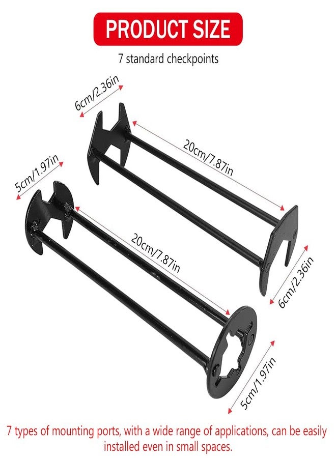 Serplex® 2Pcs Sink Wrench Multi Purpose Four-Jaw Sink Wrench Universal Metal Screws Removal Tool for Multi Sizes 7 Universal Screws Nuts Carbon Steel Combination Kitchen Sink Plumbing Tools - Image 4