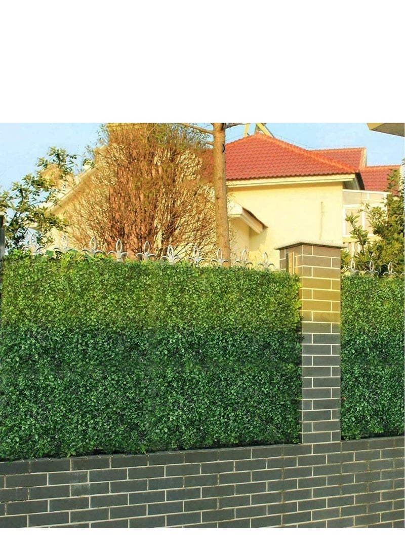 LINGWEI 10pcs Artificial Plastic Wall Grass Green Landscaping Square Lawn Eucalyptus Leaves Turf Wall Grass For Home Indoor Outdoor Villa Garden Decoration  - Image 2