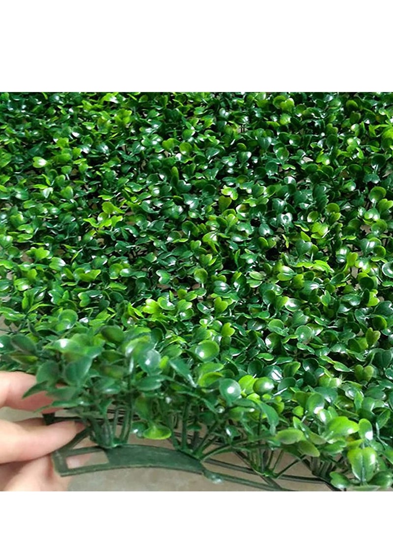 LINGWEI 10pcs Artificial Plastic Wall Grass Green Landscaping Square Lawn Eucalyptus Leaves Turf Wall Grass For Home Indoor Outdoor Villa Garden Decoration  - Image 4