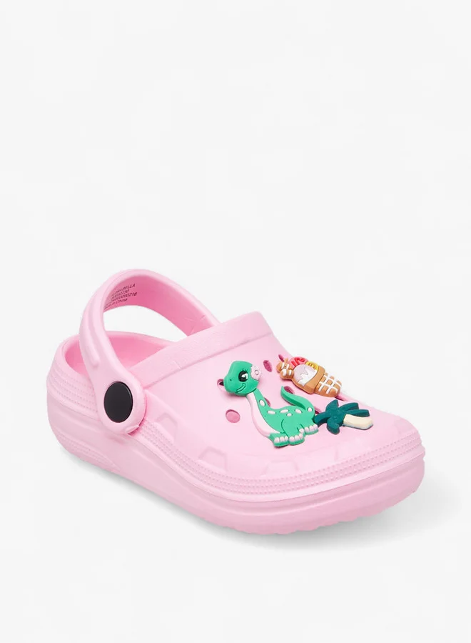 Flora Bella By Shoexpress Dinosaur Accent Clogs with Backstrap