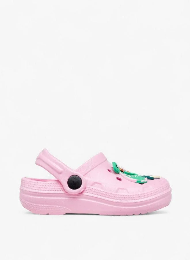 Flora Bella By Shoexpress Dinosaur Accent Clogs with Backstrap