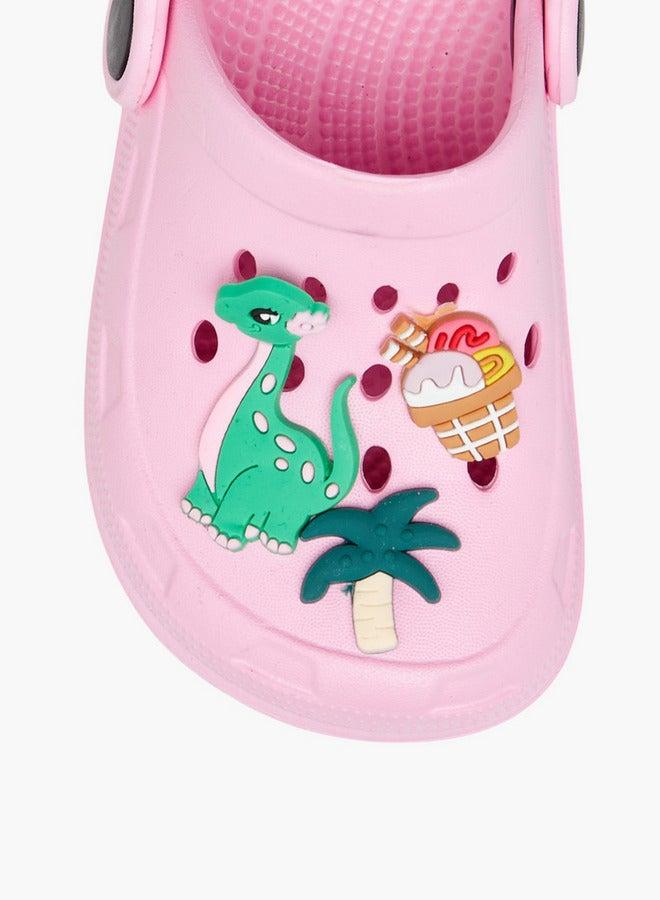 Flora Bella By Shoexpress Dinosaur Accent Clogs with Backstrap - Image 4